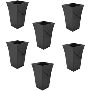Black Milano Planter - Black / 6 by Ceramica