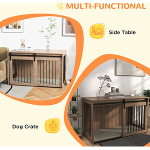 PawHut Dog Crate Furniture with Removable Cushion by PawHut