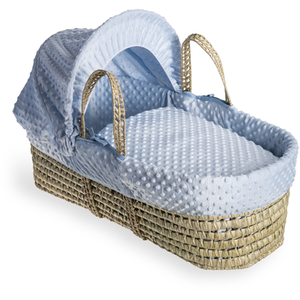 Dimple Palm Moses Basket - Blue by Clair de Lune