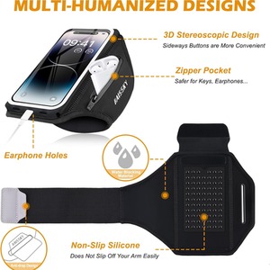 Running Armband Phone Holder Pocket - Black