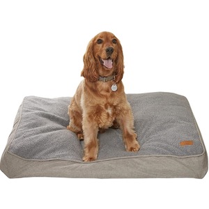 Chunky Plush Quilted Dog Cat Pet Mattress Silver 100x70x11cm - Grey by Sleepdown