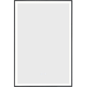 Rectangular LED Wall Mirror with Sensor Switch - Black / 50cm by Livingandhome