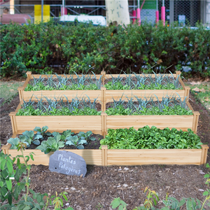 Wooden Raised Garden Bed Divisible Planter Box - Wood by Yaheetech