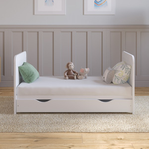 Levi Cot Bed With Drawer And Mattress - Anthracite/Pine by Love For Sleep