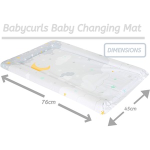 Baby Changing Mat - Yellow Moon and Stars / Yellow Moon and Stars by Babycurls