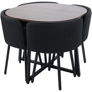 Millie Dining Table and Chairs Set - Black