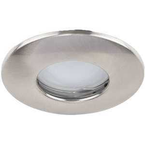 4 Pack Fire Rated Bathroom Satin Chrome Domed GU10 Ceiling Downlights - Silver by ValueLights