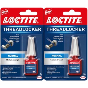 Loctite Medium Strength Easy to Use Threadlocker Transparent Adhesive 5g, 2 Pack - Threadlocker Adhesive by Loctite