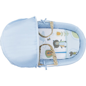 Tiny Ted Blue Moses Basket Bedding Set by Kinder Valley
