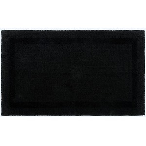 Luxury Reversible Cotton Bath Mat - Black by Homescapes