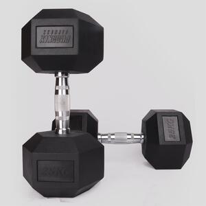 Phoenix Fitness Hex Dumbbell Pair - Black / 25kg by Phoenix Fitness