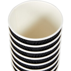 Pack of 8 My Kitchen Cups and Lids - Black