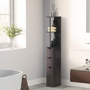 HOMCOM Tall Bathroom Cabinet Bathroom Storage Cabinet with Drawers by HOMCOM