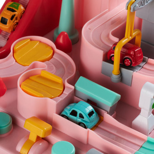 Kidkid Car Adventure Toy Set - Pink by Kidkid