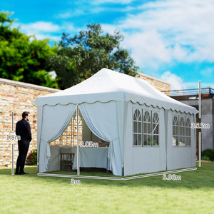 Outsunny 3 x 6m Pop Up Gazebo with Sides Carry Bag and Sand Bags - White by Outsunny