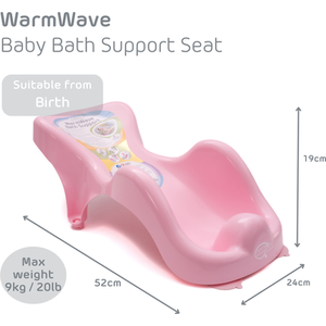WarmWave Baby Bath Support suitable from birth - Pink by BabyDam