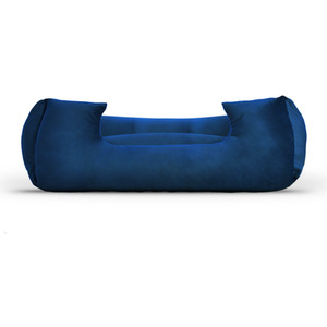 Medium Navy Plush Velvet Dog Bed - Navy Blue by FABRICNCO