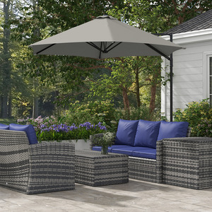 Outsunny 2.5M 360 degree Rotation Garden Cantilever Parasol by Outsunny