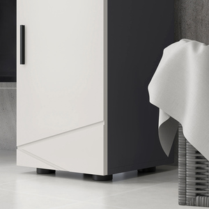 kleankin Slim Bathroom Storage Cabinet with Door and Drawer - Grey by kleankin