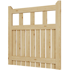 Spruce Wood Garden Fence Gate with Raised Sides by Livingandhome