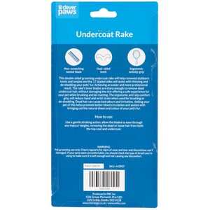 Double Sided Pet Rake - Green by Clever Paws