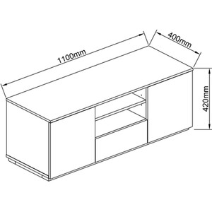 Valencia TV unit - Grey