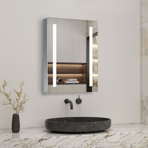 AICA LED Bathroom Mirror Cabinet - White / 50cm by AicaBathroom