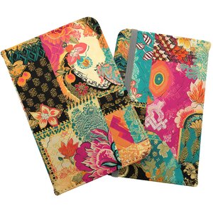 Patchwork Mixed Textiles Passport Cover - Pink by Warren Reed - Designer