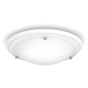 White Bathroom Ceiling Light (Flush) - White by ValueLights