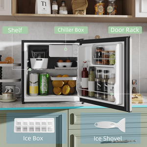 HOMCOM 46 Litre Table Top Fridge Mini Fridge with Chiller Box by HOMCOM