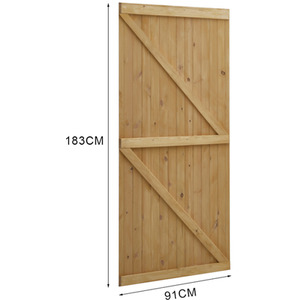 Pine Wood Garden Gate with Latch - Natural / 183cm by Livingandhome