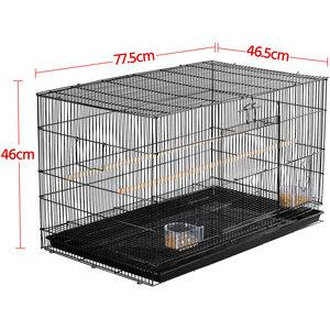 Small Birds Flight Cage with Wood Perches - Black by Yaheetech
