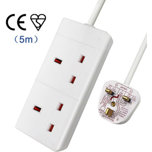 2 Way Extension Leads - White / 5m by ExtraStar