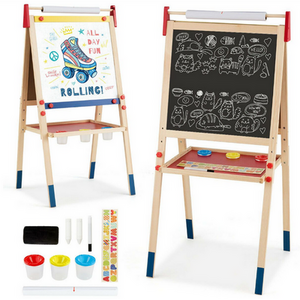 3 in 1 Kids Double Sided Easel - Natural