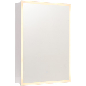 LED Mirror Cabinet With Shaver Socket - White by Livingandhome