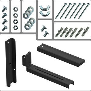 Microwave Wall Mounts - Black by AVF