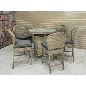 Cambridge 7 Piece Bar Set - Natural by Malay Deluxe