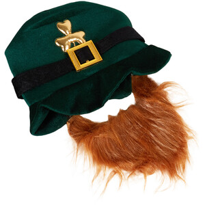 St. Patricks Hat with Beard - Green
