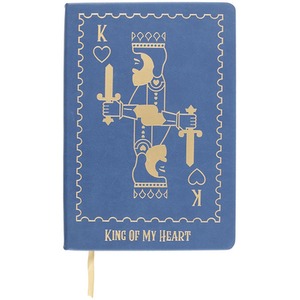 King of My Heart Playing Card A5 Notebook, Journal - Blue by Kingsbury Gifts