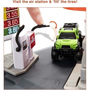 Action Drivers Vehicle Playset Realisitic - Multi / Fuel Station Playset with 1 Vehicle Finger Play Gas Pump by Matchbox