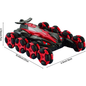 Spray Drift Remote-Controlled Stunt Car Toy - Red / 22.5cm by komore