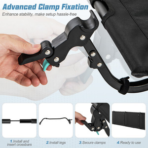 Portable Folding Camping Bed - Black by Costway