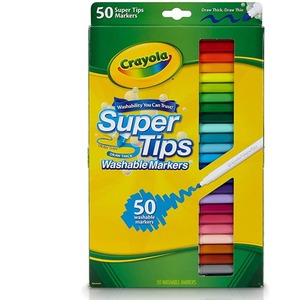 Washable Super Tips Colouring Markers - Multicolor / 50 by Crayola