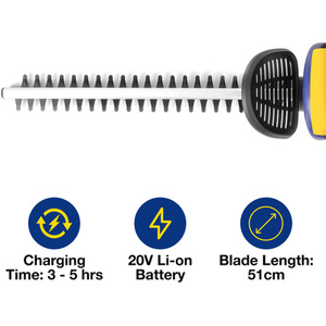 Lightweight Handheld Electric Cordless Hedge Trimmer 20V - Blue by Skotek