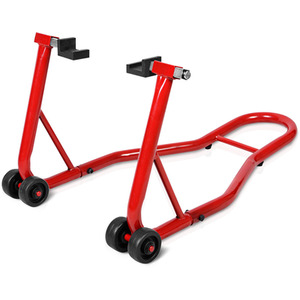 Steel Motorcycle Stand - Red by Costway