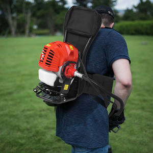 BU-KO 52cc Backpack Petrol Strimmer Garden Tool String Trimmer - Red