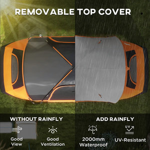 Outsunny Camping Tent with 2 Bedroom and Waterproof Rainfly by Outsunny