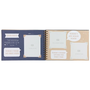 Baby Milestone Memory Book - Blue by Kingsbury Gifts