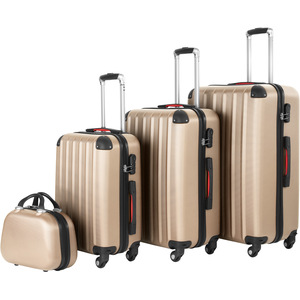 tectake Suitcase Set 4-Piece Pucci - Champagne by tectake