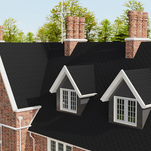 Set of 18 Mosaic Asphalt Roofing Shingles - Black by lifeideas